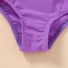 imageYOUNGER TREE Toddler Girl One Piece Swimsuit Color Block Stripe Swimwear Summer Beach Bathing Suit 12M5TPink Blue Purple