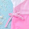 imageYOUNGER TREE Toddler Girl One Piece Swimsuit Color Block Stripe Swimwear Summer Beach Bathing Suit 12M5TPink Stripe