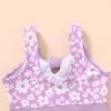imageYOUNGER TREE Toddler Girl One Piece Swimsuit Color Block Stripe Swimwear Summer Beach Bathing Suit 12M5TPurple Flowersbowknot