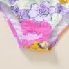 imageYOUNGER TREE Toddler Girl One Piece Swimsuit Color Block Stripe Swimwear Summer Beach Bathing Suit 12M5TPurple and Yellow Flowers