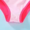 imageYOUNGER TREE Toddler Girl One Piece Swimsuit Color Block Stripe Swimwear Summer Beach Bathing Suit 12M5TRed Pink
