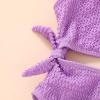 imageYOUNGER TREE Toddler Girl One Piece Swimsuit Color Block Stripe Swimwear Summer Beach Bathing Suit 12M5TWrinkle Fabric  Purple