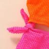 imageYOUNGER TREE Toddler Girl One Piece Swimsuit Color Block Stripe Swimwear Summer Beach Bathing Suit 12M5TWrinkle Fabric Orange Pink Color Block