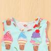 imageYOUNGER TREE Toddler Girls Donut Dress Doughnut Print OnePiece Skirt Sleeveless Princess Floral DressIce Cream Print Floral Dress