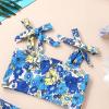 imageYOUNGER TREE Toddler Girls Two Pieces Swimsuit Color Block Stripe Swimwear Summer Beach Bathing Suit 18M5TBlue Flower