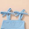 imageYOUNGER TREE Toddler Girls Two Pieces Swimsuit Color Block Stripe Swimwear Summer Beach Bathing Suit 18M5TBlue2