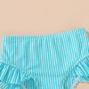imageYOUNGER TREE Toddler Girls Two Pieces Swimsuit Color Block Stripe Swimwear Summer Beach Bathing Suit 18M5TBlue3