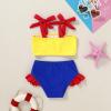 imageYOUNGER TREE Toddler Girls Two Pieces Swimsuit Color Block Stripe Swimwear Summer Beach Bathing Suit 18M5TBlueyellow