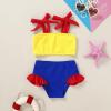 imageYOUNGER TREE Toddler Girls Two Pieces Swimsuit Color Block Stripe Swimwear Summer Beach Bathing Suit 18M5TBlueyellow