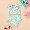 imageYOUNGER TREE Toddler Girls Two Pieces Swimsuit Color Block Stripe Swimwear Summer Beach Bathing Suit 18M5TGreendaisy
