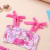 imageYOUNGER TREE Toddler Girls Two Pieces Swimsuit Color Block Stripe Swimwear Summer Beach Bathing Suit 18M5TPink Flower