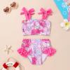 imageYOUNGER TREE Toddler Girls Two Pieces Swimsuit Color Block Stripe Swimwear Summer Beach Bathing Suit 18M5TPink Flower