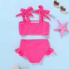 imageYOUNGER TREE Toddler Girls Two Pieces Swimsuit Color Block Stripe Swimwear Summer Beach Bathing Suit 18M5TPink2