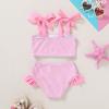 imageYOUNGER TREE Toddler Girls Two Pieces Swimsuit Color Block Stripe Swimwear Summer Beach Bathing Suit 18M5TPink3