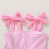 imageYOUNGER TREE Toddler Girls Two Pieces Swimsuit Color Block Stripe Swimwear Summer Beach Bathing Suit 18M5TPink3