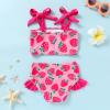 imageYOUNGER TREE Toddler Girls Two Pieces Swimsuit Color Block Stripe Swimwear Summer Beach Bathing Suit 18M5TPinkstrawberry