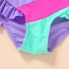 imageYOUNGER TREE Toddler Girls Two Pieces Swimsuit Color Block Stripe Swimwear Summer Beach Bathing Suit 18M5TPurplegreen