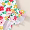 imageYOUNGER TREE Toddler Girls Two Pieces Swimsuit Color Block Stripe Swimwear Summer Beach Bathing Suit 18M5TRedflower2