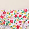 imageYOUNGER TREE Toddler Girls Two Pieces Swimsuit Color Block Stripe Swimwear Summer Beach Bathing Suit 18M5TRedflower2