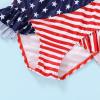 imageYOUNGER TREE Toddler Girls Two Pieces Swimsuit Color Block Stripe Swimwear Summer Beach Bathing Suit 18M5TRedstar1