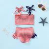 imageYOUNGER TREE Toddler Girls Two Pieces Swimsuit Color Block Stripe Swimwear Summer Beach Bathing Suit 18M5TRedstar1