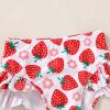 imageYOUNGER TREE Toddler Girls Two Pieces Swimsuit Color Block Stripe Swimwear Summer Beach Bathing Suit 18M5TRedstrawberry2