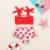 imageYOUNGER TREE Toddler Girls Two Pieces Swimsuit Color Block Stripe Swimwear Summer Beach Bathing Suit 18M5TRedstrawberry2