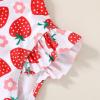 imageYOUNGER TREE Toddler Girls Two Pieces Swimsuit Color Block Stripe Swimwear Summer Beach Bathing Suit 18M5TRedstrawberry2