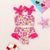 imageYOUNGER TREE Toddler Girls Two Pieces Swimsuit Color Block Stripe Swimwear Summer Beach Bathing Suit 18M5TRoseoflower