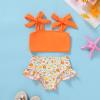 imageYOUNGER TREE Toddler Girls Two Pieces Swimsuit Color Block Stripe Swimwear Summer Beach Bathing Suit 18M5TYellowflower