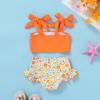 imageYOUNGER TREE Toddler Girls Two Pieces Swimsuit Color Block Stripe Swimwear Summer Beach Bathing Suit 18M5TYellowflower