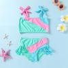 imageYOUNGER TREE Toddler Girls Two Pieces Swimsuit Color Block Stripe Swimwear Summer Beach Bathing Suit 18M7T