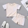 imageYOUNGER TREE Toddler Infant Baby Girls Summer Outfits Leopard Print Short Sleeve Pocket TShirt Tops Pants Clothes SetsApricot Checkerboard