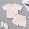 imageYOUNGER TREE Toddler Infant Baby Girls Summer Outfits Leopard Print Short Sleeve Pocket TShirt Tops Pants Clothes SetsApricot Checkerboard