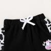 imageYOUNGER TREE Toddler Infant Baby Girls Summer Outfits Leopard Print Short Sleeve Pocket TShirt Tops Pants Clothes SetsBlackcow