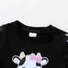 imageYOUNGER TREE Toddler Infant Baby Girls Summer Outfits Leopard Print Short Sleeve Pocket TShirt Tops Pants Clothes SetsBlackcow
