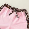 imageYOUNGER TREE Toddler Infant Baby Girls Summer Outfits Leopard Print Short Sleeve Pocket TShirt Tops Pants Clothes SetsPink