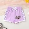 imageYOUNGER TREE Toddler Infant Baby Girls Summer Outfits Leopard Print Short Sleeve Pocket TShirt Tops Pants Clothes SetsPurple Koala