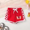 imageYOUNGER TREE Toddler Infant Baby Girls Summer Outfits Leopard Print Short Sleeve Pocket TShirt Tops Pants Clothes SetsRed Butterfly