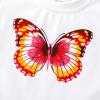 imageYOUNGER TREE Toddler Infant Baby Girls Summer Outfits Leopard Print Short Sleeve Pocket TShirt Tops Pants Clothes SetsRed Butterfly