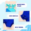imageYOUNGER TREE Toddler Swimsuit Girl Color Block Stripe OnePiece Swimwear Baby Girl Bathing SuitsBlue