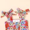 imageYOUNGER TREE Toddler Swimsuit Girl Color Block Stripe OnePiece Swimwear Baby Girl Bathing SuitsBrilliant Flowers