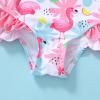 imageYOUNGER TREE Toddler Swimsuit Girl Color Block Stripe OnePiece Swimwear Baby Girl Bathing SuitsLeaves  Flamingos