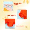 imageYOUNGER TREE Toddler Swimsuit Girl Color Block Stripe OnePiece Swimwear Baby Girl Bathing SuitsOrange