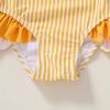 imageYOUNGER TREE Toddler Swimsuit Girl Color Block Stripe OnePiece Swimwear Baby Girl Bathing SuitsOrangestripe