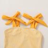 imageYOUNGER TREE Toddler Swimsuit Girl Color Block Stripe OnePiece Swimwear Baby Girl Bathing SuitsOrangestripe