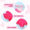 imageYOUNGER TREE Toddler Swimsuit Girl Color Block Stripe OnePiece Swimwear Baby Girl Bathing SuitsPinkred