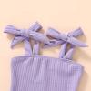 imageYOUNGER TREE Toddler Swimsuit Girl Color Block Stripe OnePiece Swimwear Baby Girl Bathing SuitsPurple4