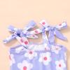 imageYOUNGER TREE Toddler Swimsuit Girl Color Block Stripe OnePiece Swimwear Baby Girl Bathing SuitsPurplecatroon Little Flowers