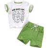 imageYOUNGER TREE Toddler Baby Boy Summer Clothes Dinosaur TShirt and Shorts Boy Outfits 12 Months to 4TGreencar